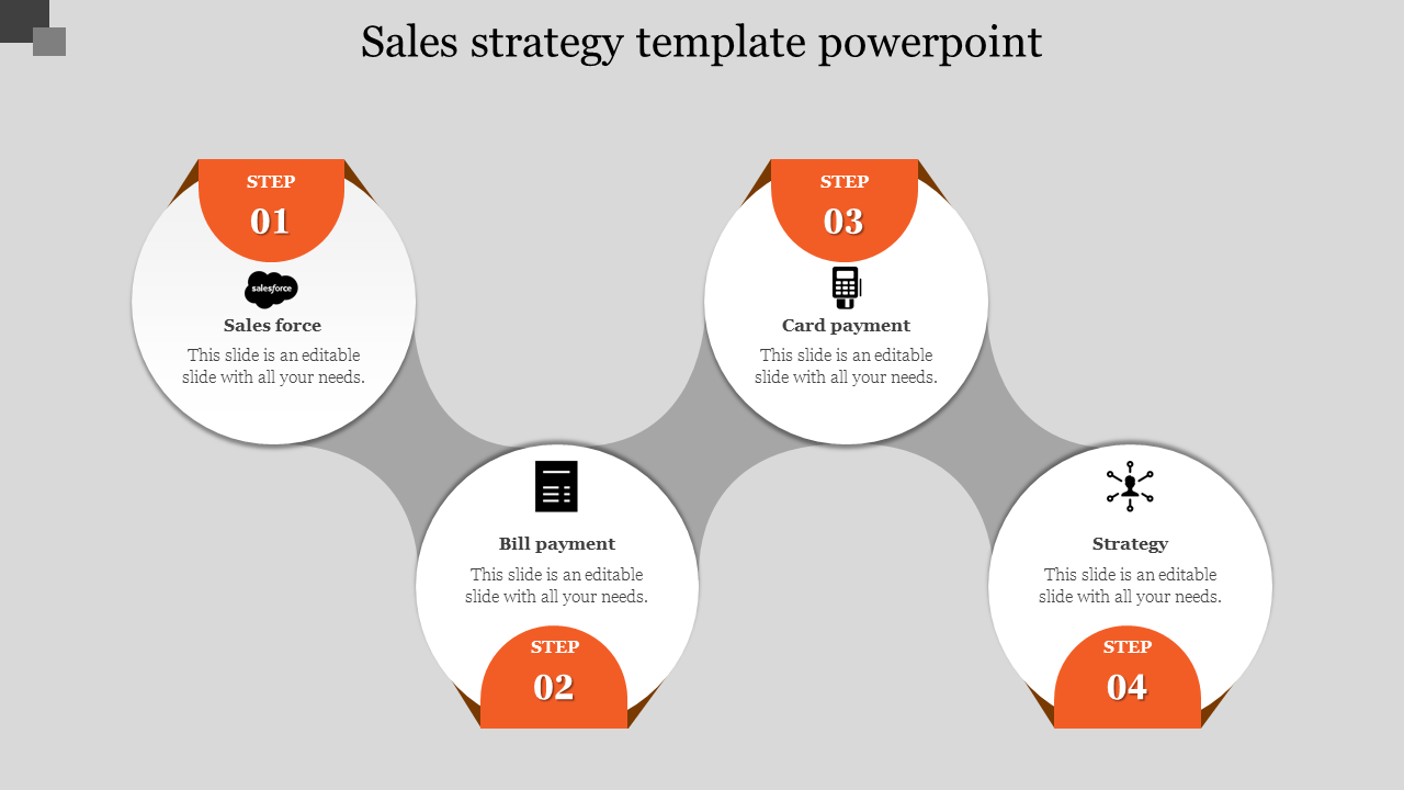 sales strategy template powerpoint-Orange